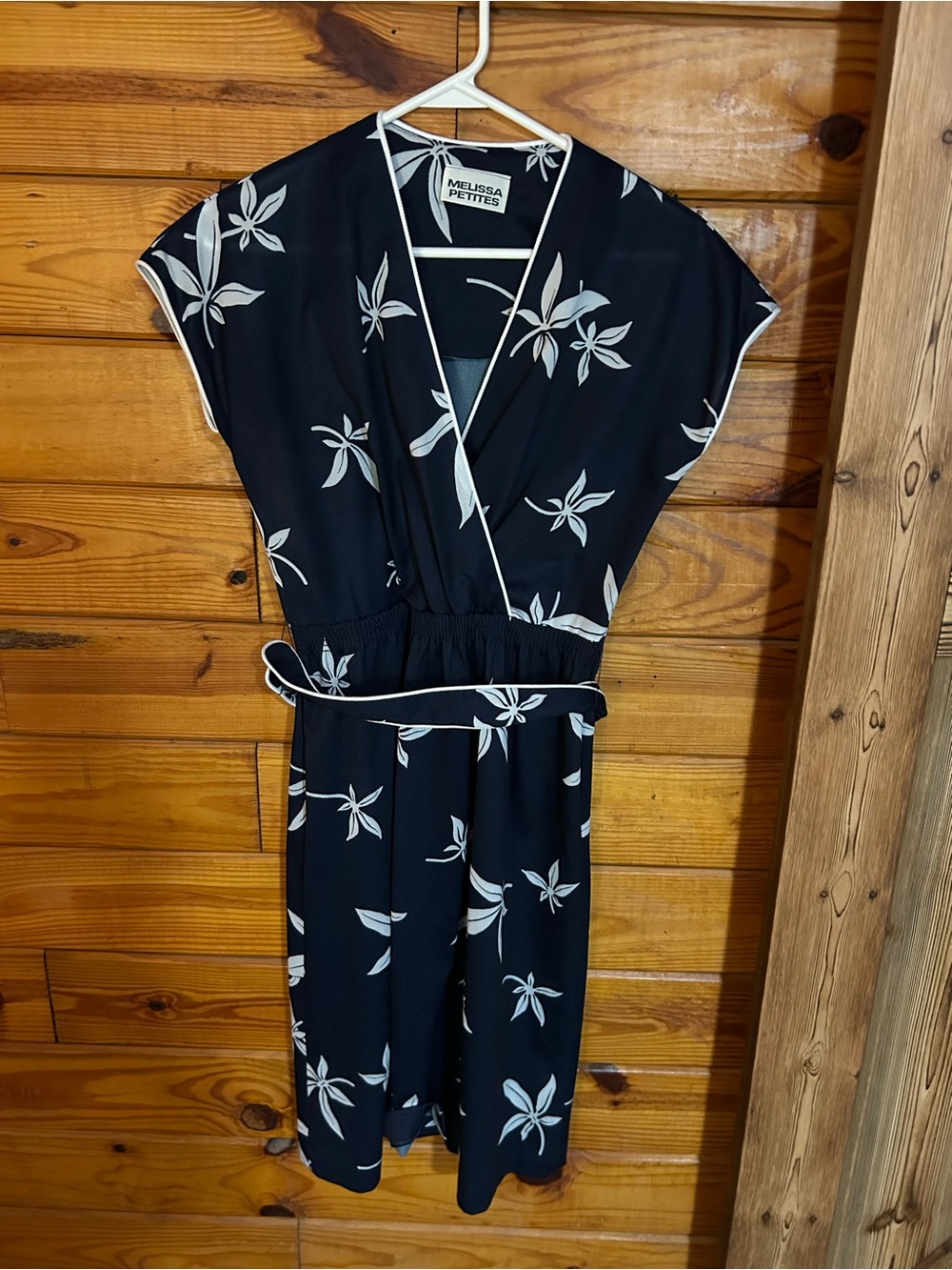 Vintage Navy and White Floral dress